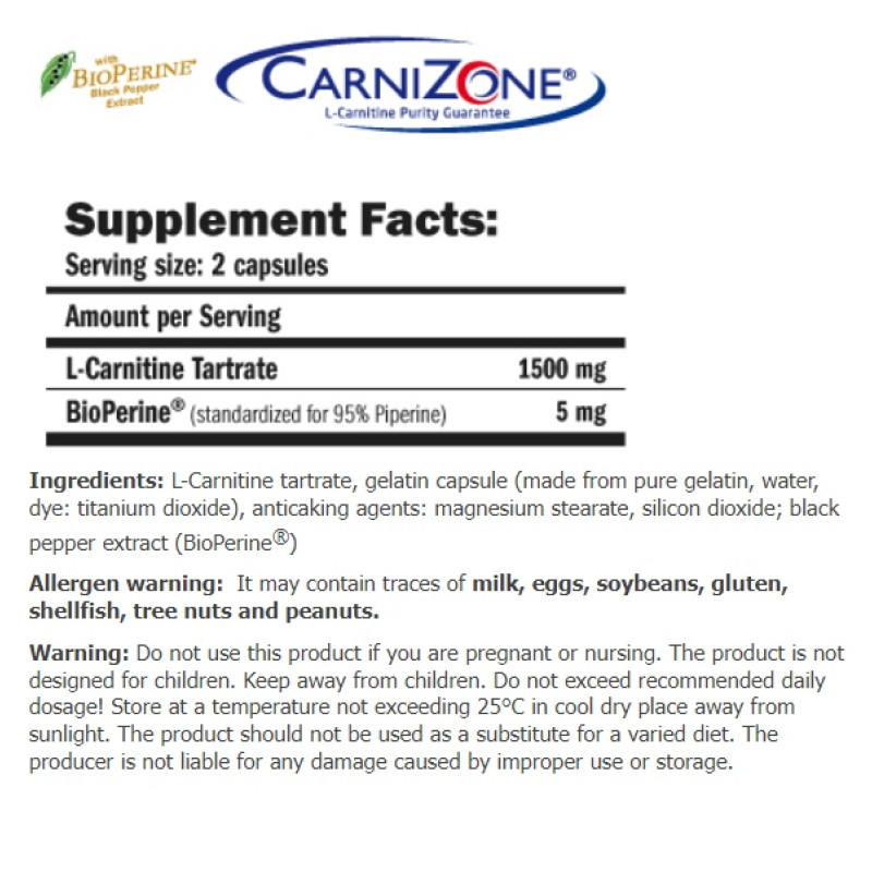 Жироспалювач для спорту Amix Nutrition CarniLine 1500 mg 90 Caps