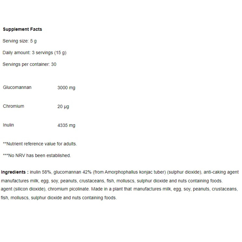 Натуральна добавка для спорту BioTechUSA Glucomannan Chromium 225 g /30 servings/