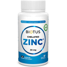 Мікроелемент Цинк Biotus Chelated Zinc 30 mg 100 Caps BIO-530357
