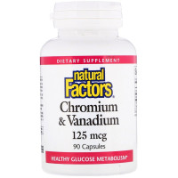Мікроелемент Хром Natural Factors Chromium & Vanadium 125 mcg 90 Caps