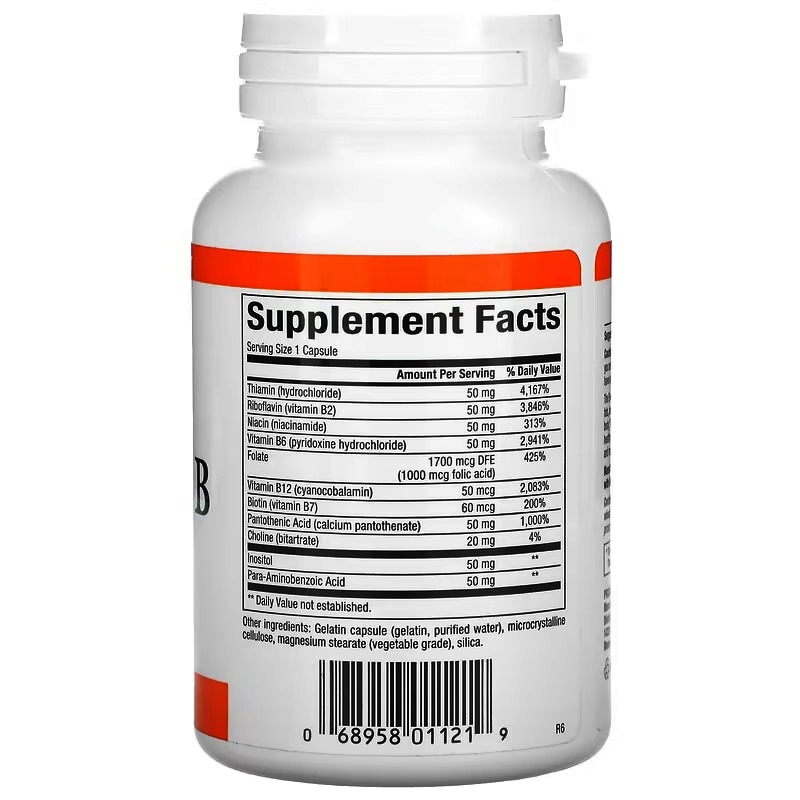 В комплекс Natural Factors Hi Potency B Complex 90 Caps