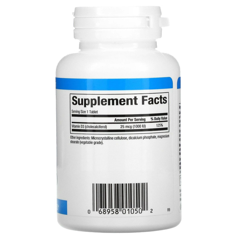 Витамин D Natural Factors Vitamin D3 1000 IU 25 mcg 180 Tabs