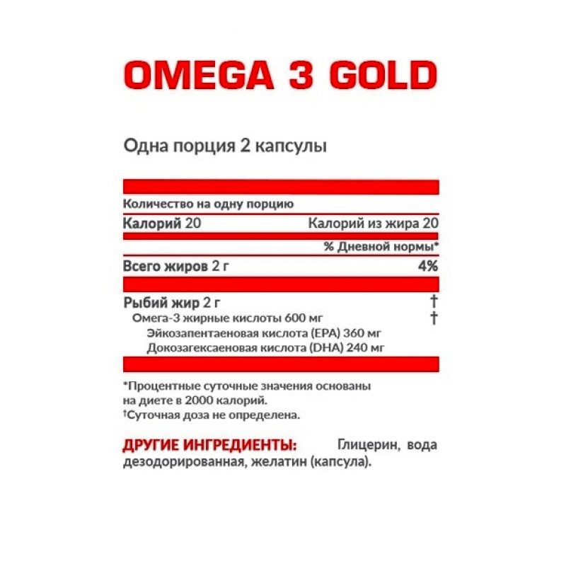 Омега для спорту Nosorog Nutrition Omega 3 Gold 1000 mg 90 Caps
