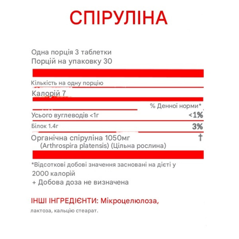 Спіруліна для спорту Nosorog Nutrition Spirulina 270 Tabs