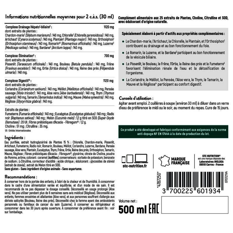 Комплекс для профилактики работы печени STC NUTRITION NATURAL DETOX 500 ml /16 servings/