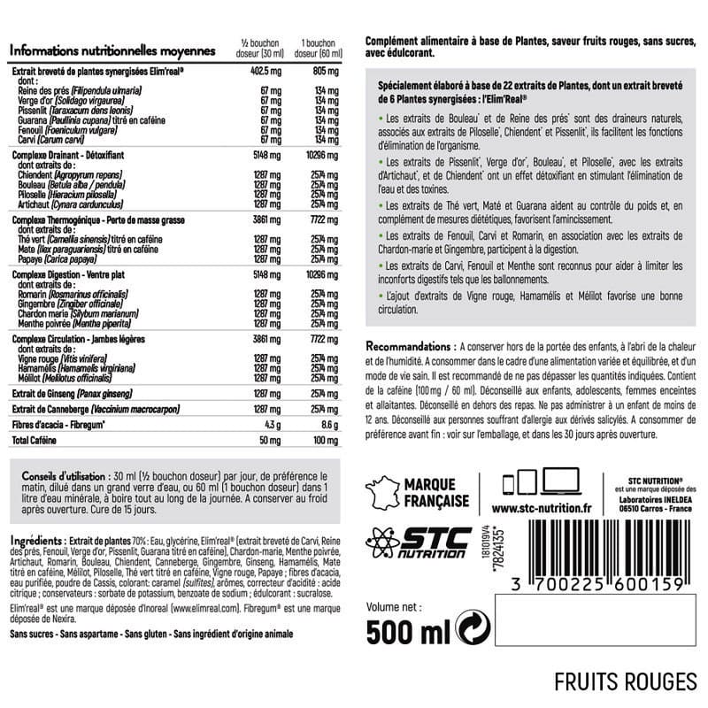 Комплексный жиросжигатель STC NUTRITION DRAINAXYL ® 500 ml /16 servings/ Red Fruits