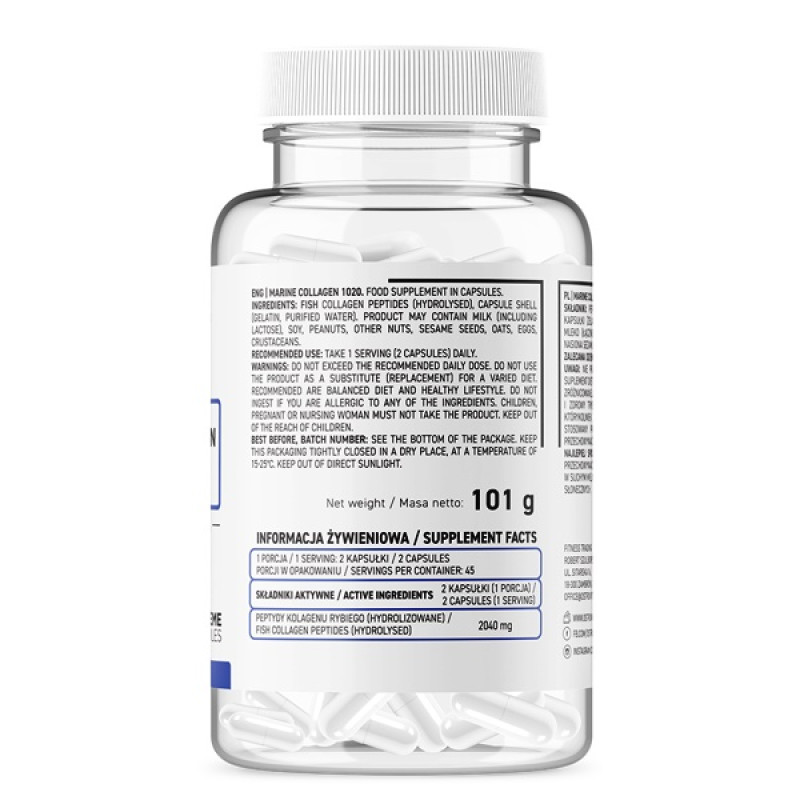 Хондропротектор (для спорту) OstroVit Marine Collagen 1020 mg 90 Caps