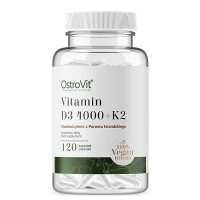 Витамин D3+K2 для спорта OstroVit Vitamin D3 4000 + K2 VEGE 120 Caps
