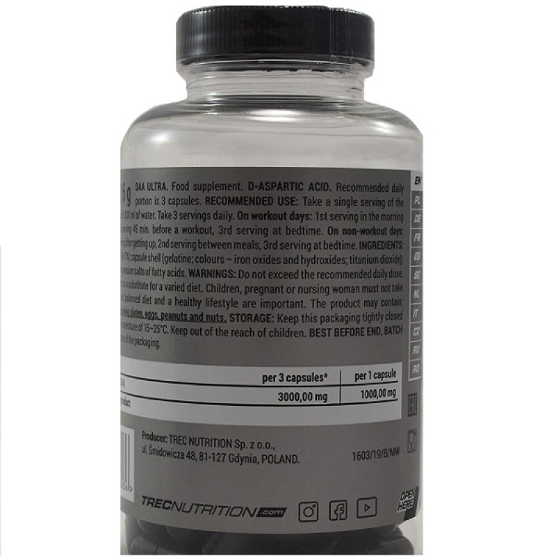Комплексний тестостероновий препарат Trec Nutrition DAA Ultra 120 Caps