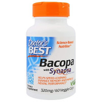 Комплекс для профілактики роботи головного мозку Doctor's Best Bacopa With Synapsa 320 mg 60 Veg Caps
