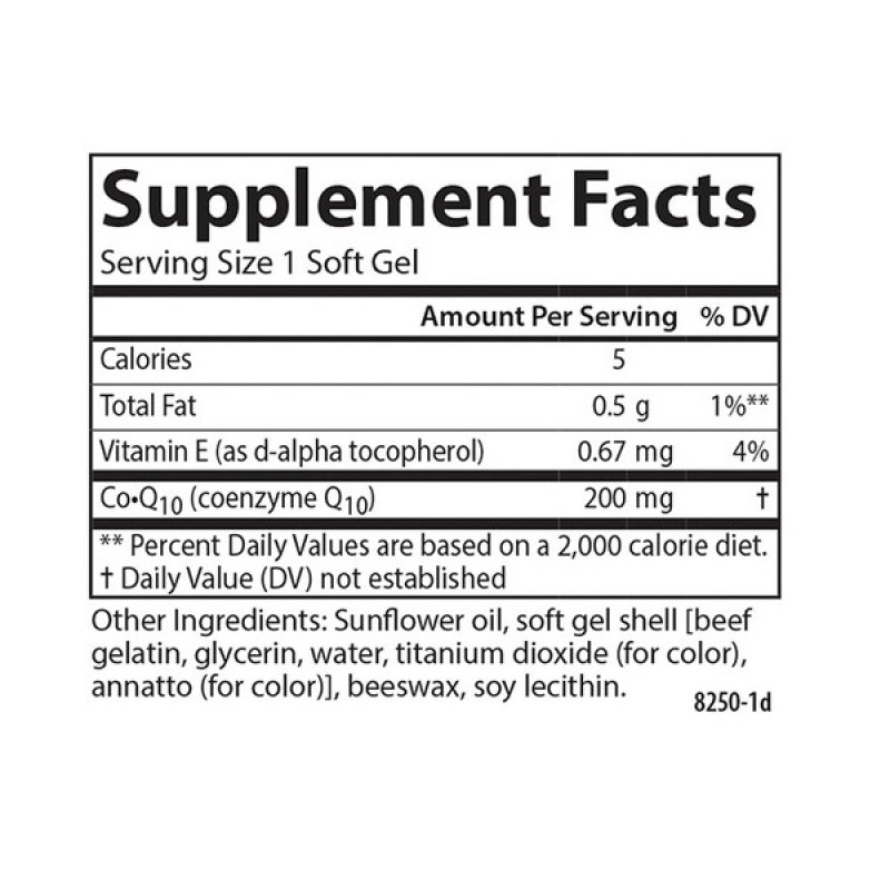 Коэнзим Carlson Labs CoQ10 200 mg 30 Soft Gels