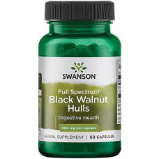 Чорний горіх Swanson Full Spectrum Black Walnut Hulls 500 mg 60 Caps