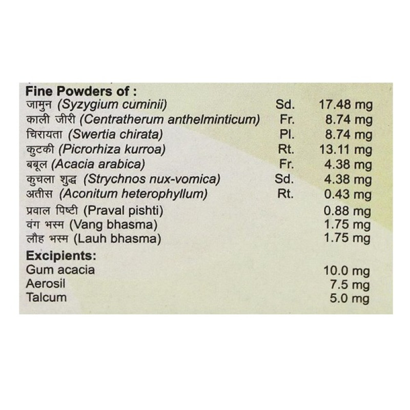 Комплекс для профілактики діабету Patanjali Madhunashini Vati 120 Tabs