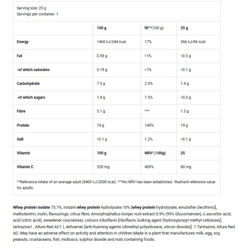 Протеїн BioTechUSA Juicy Isolate 500 g /20 servings/ Orange