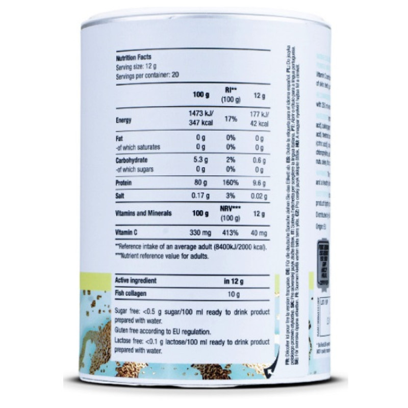 Хондропротектор (для спорту) BioTechUSA Marine Collagen 240 g /20 servings/ Green Tea Lemon