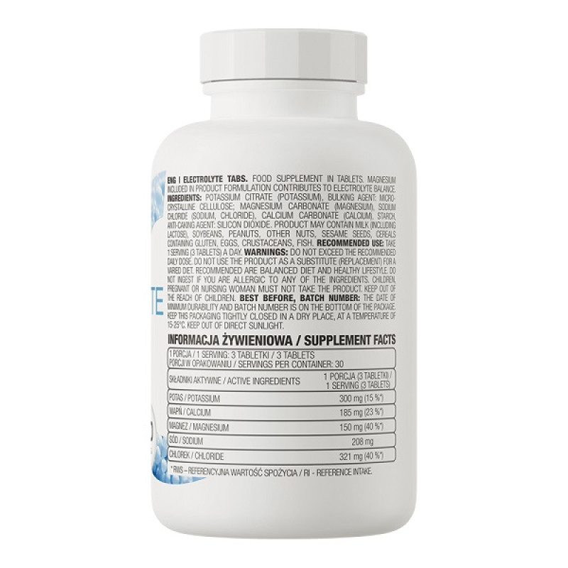 Мультимінерали для спорту OstroVit Electrolyte 90 Tabs
