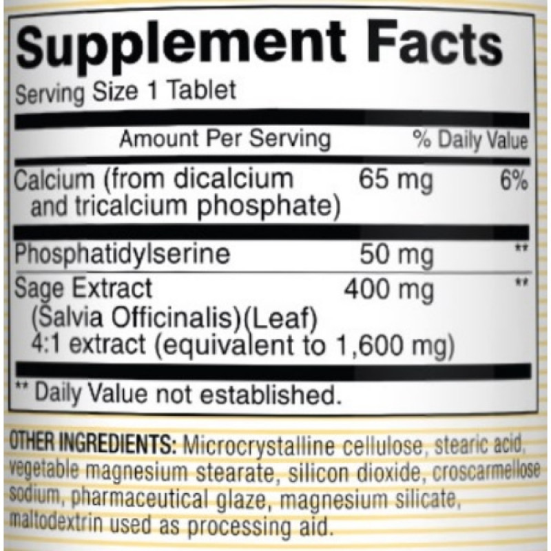 Комплекс для профілактики роботи головного мозку Mason Natural Brain Power With Sage Extract 60 Caplets