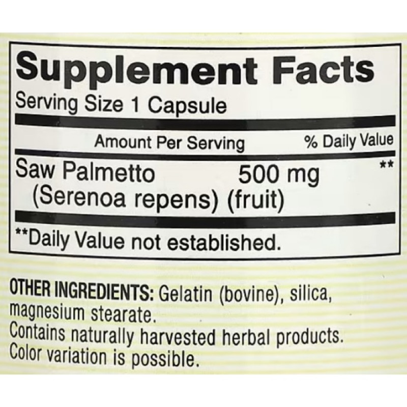 Екстракти ягід сереноа Mason Natural Saw Palmetto 500 mg 60 Caps