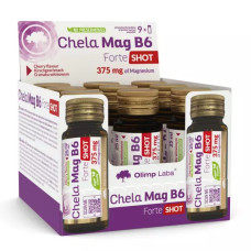 Вітамінно-мінеральний комплекс для спорту Olimp Nutrition Chela-Mag B6 Forte Shot БЛОК СТЕКЛО 9 х 25 ml Cherry