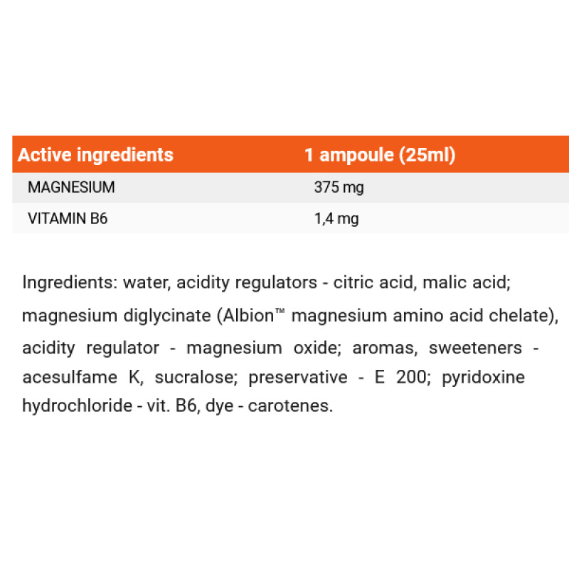 Вітамінно-мінеральний комплекс для спорту Olimp Nutrition Chela-Mag B6 Forte Shot БЛОК СТЕКЛО 9 х 25 ml Cherry