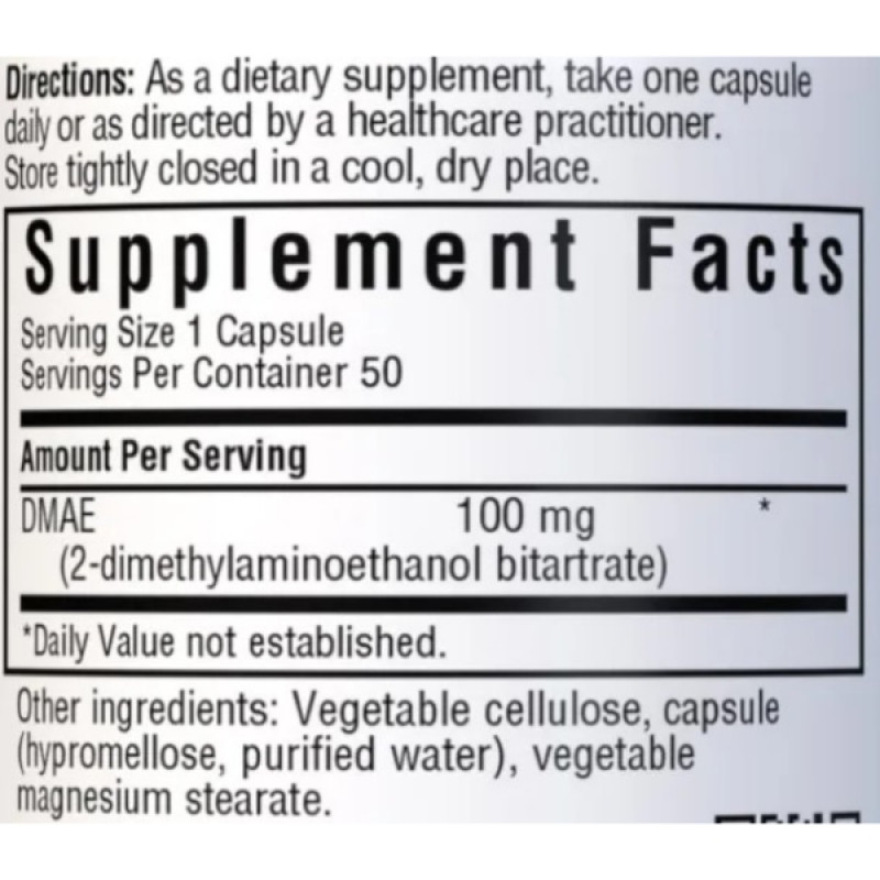Диметиламіноетанол Bluebonnet Nutrition DMAE 100 mg 50 Veg Caps