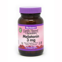 Мелатонін для сну Bluebonnet Nutrition Earth Sweet Chewables Melatonin 3 mg 120 Chewable Tabs Raspberry
