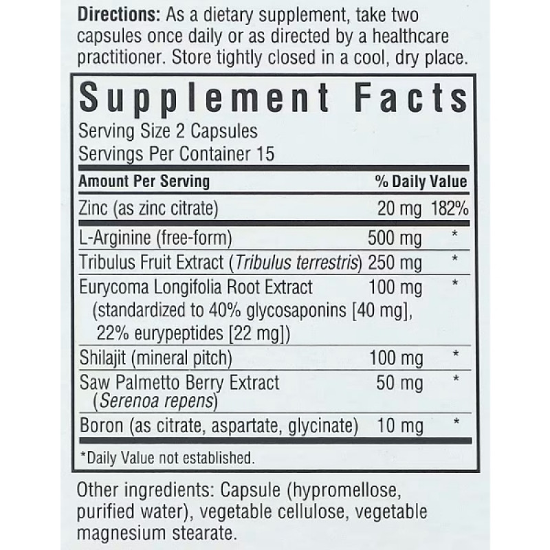 Тестостероновий комплекс Bluebonnet Nutrition Intimate Essentials For Him Testosterone & Libido Boost 30 Veg Caps