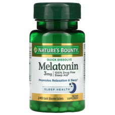 Мелатонін для сну Nature's Bounty Melatonin 3 mg Quick Dissolve 240 Tabs