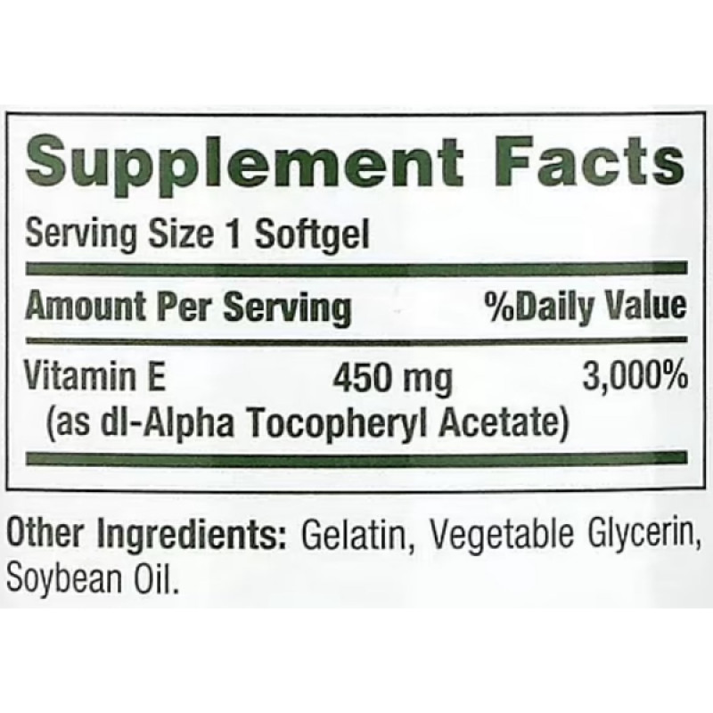 Вітамін E Nature's Bounty Vitamin E 1000 IU 60 Caps