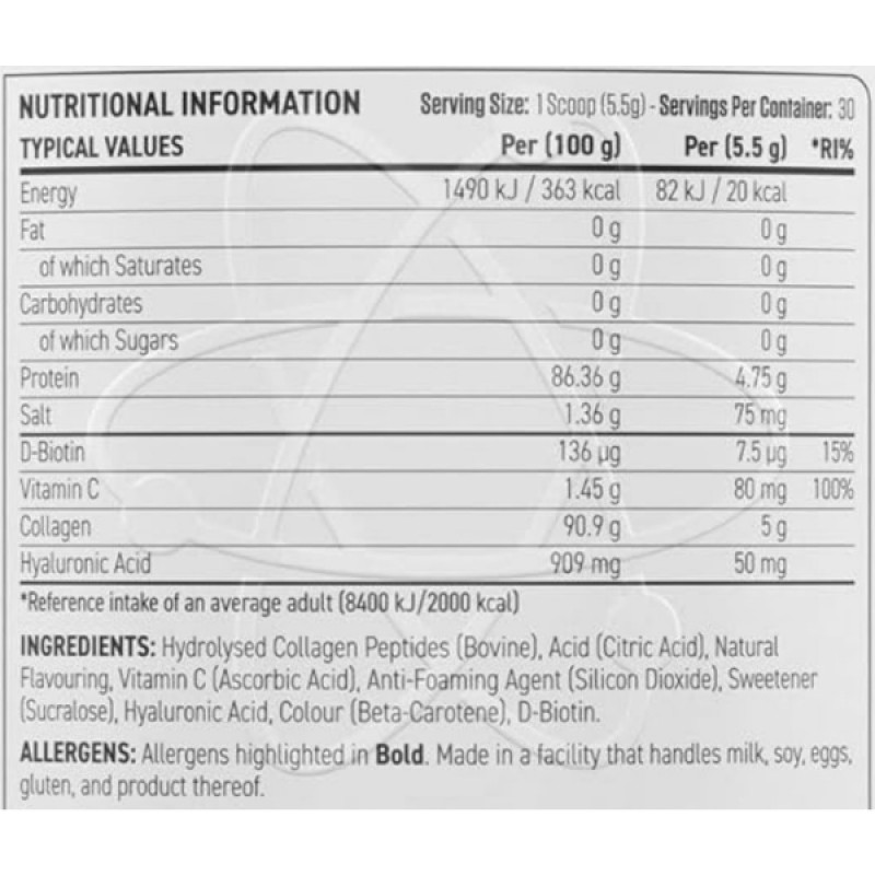 Хондропротектор (для спорту) Applied Nutrition Collagen 165 g /30 servings/ Tropic