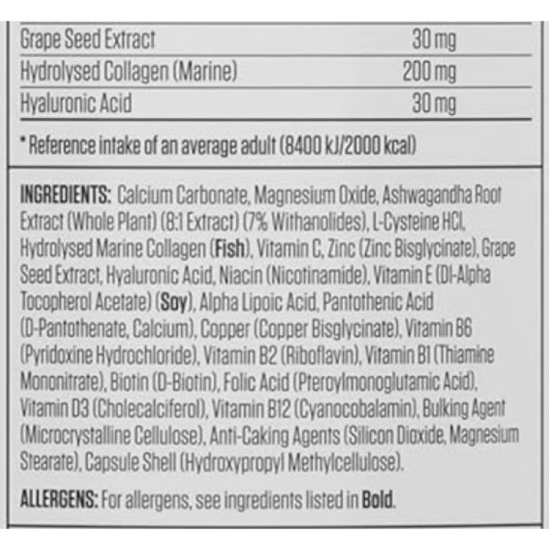 Вітамінно-мінеральний комплекс для спорту Applied Nutrition Hair, Skin & Nails 60 Caps