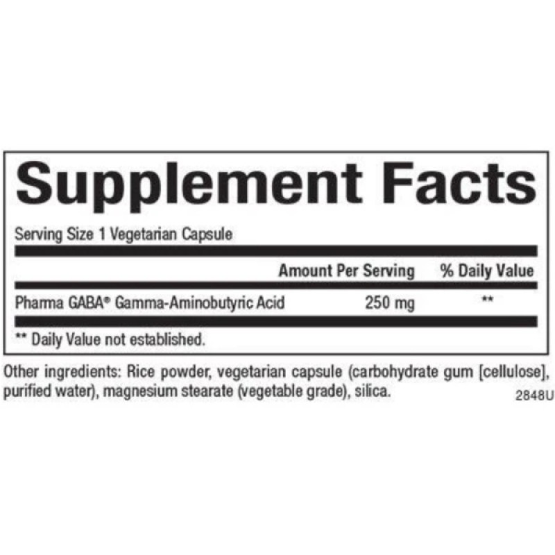 Аминокомплекс Natural Factors Stress-Relax Pharma GABA 250 mg 60 Veg Caps