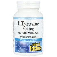Тирозин Natural Factors L-Tyrosine 500 mg 60 Veg Caps
