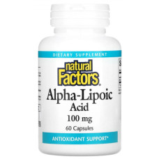 Альфа-ліпоєва кислота Natural Factors Alpha-Lipoic Acid 100 mg 60 Caps