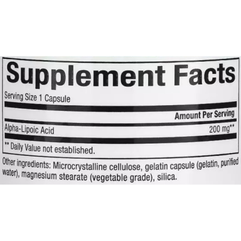 Альфа-липоевая кислота Natural Factors Alpha-Lipoic Acid 200 mg 120 Caps