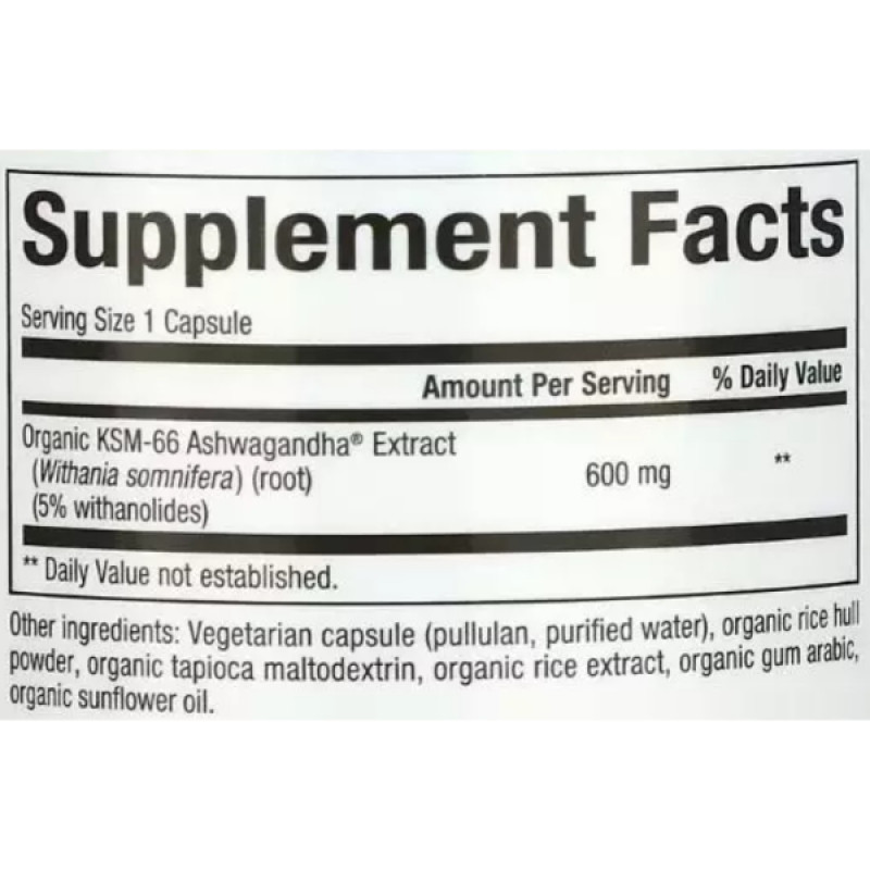 Ашваганда Natural Factors Stress-Relax Ashwagandha 600 mg 30 Veg Caps