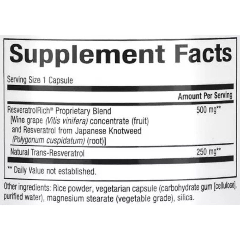 Ресвератрол Natural Factors Resveratrol Rich Super Strength Resveratrol Concentrate 60 Veg Caps