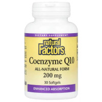 Коензим Natural Factors Coenzyme Q10 200 mg 30 Softgels