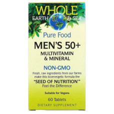 Вітамінно-мінеральний комплекс для чоловіків Natural Factors Whole Earth & Sea Men's 50+ 60 Tabs