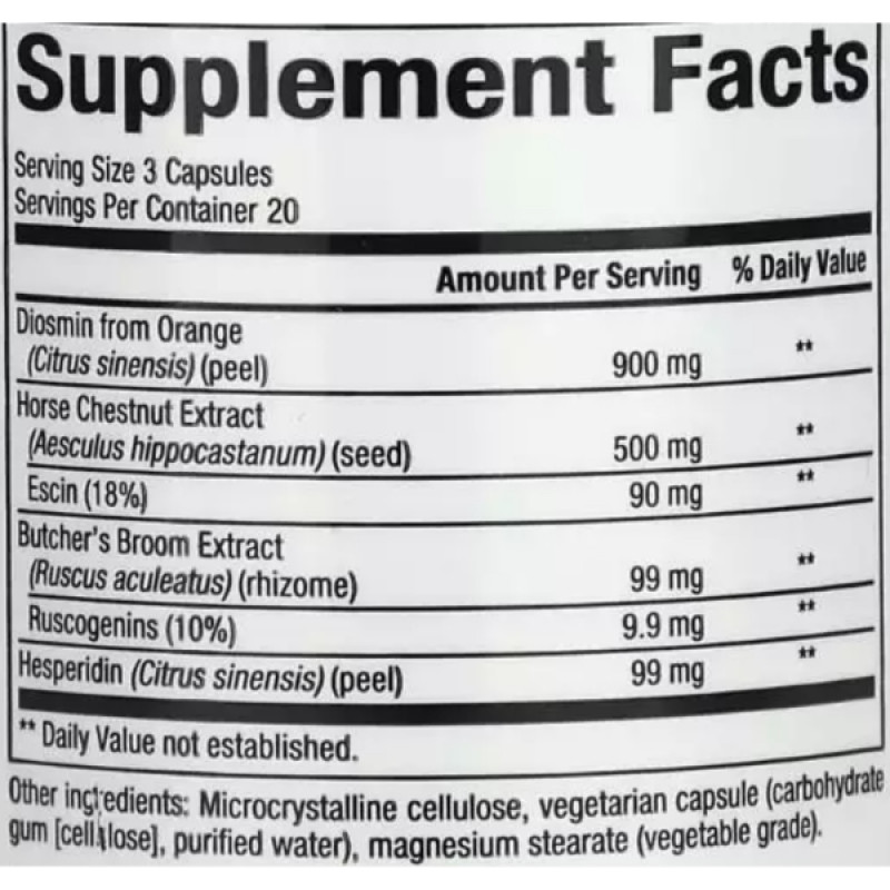 Комплекс для профілактики тиску та кровообігу Natural Factors WomenSense VeinSense 60 Veg Caps