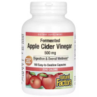 Яблучний оцет Natural Factors Fermented Apple Cider Vinegar 500 mg 180 Caps