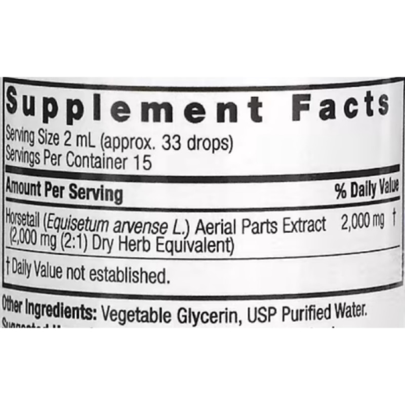 Хвощ Nature's Answer Horsetail Extract 2000 mg Alcohol-Free 30 ml /15 servings/