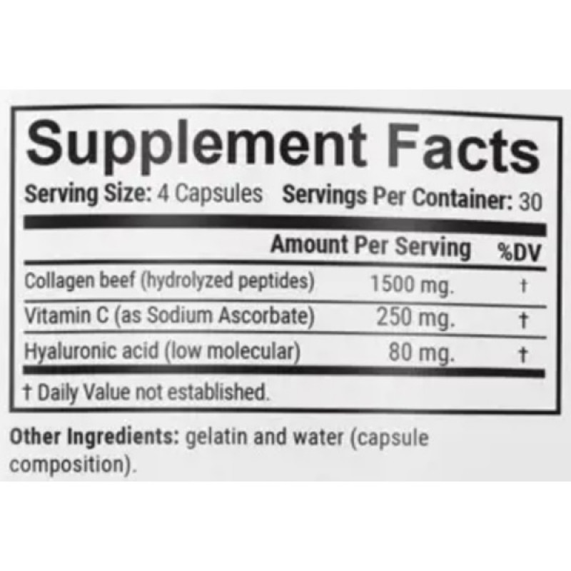 Колаген En`vie Lab Beef Collagen Complex 3 (1&3 TYPE) 1830 mg 120 Caps
