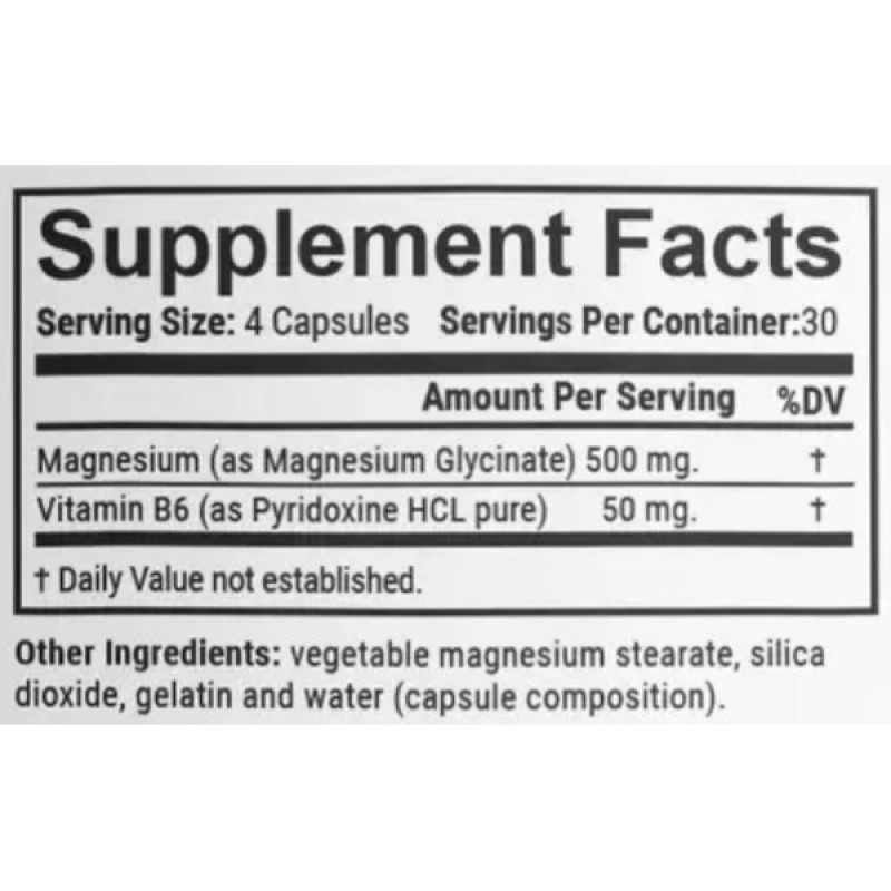 Мікроелемент Магній En`vie Lab Magnezium + B6 2250 mg 120 Caps