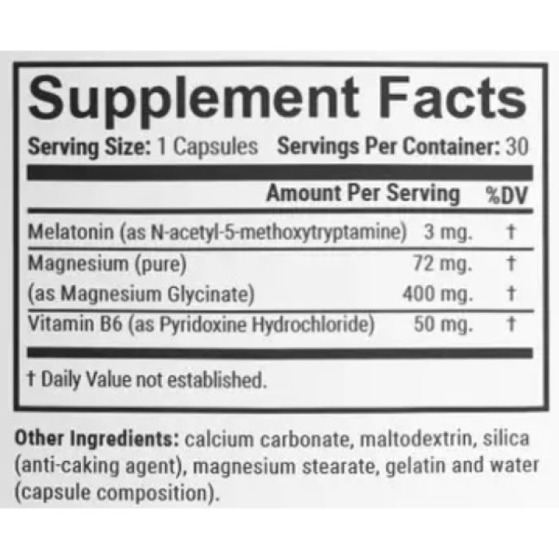 Мелатонін для сну En`vie Lab Melatomag 3 mg 30 Caps