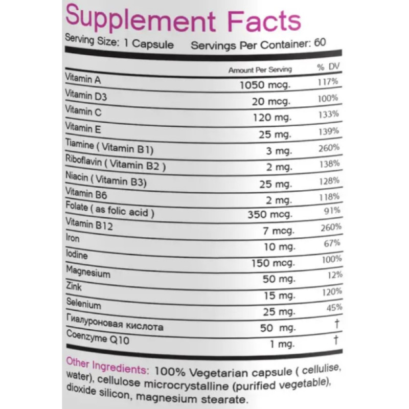 Вітамінно-мінеральний комплекс для жінок Bionic Formula FOR WOMAN - Multivitamin 60 Caps