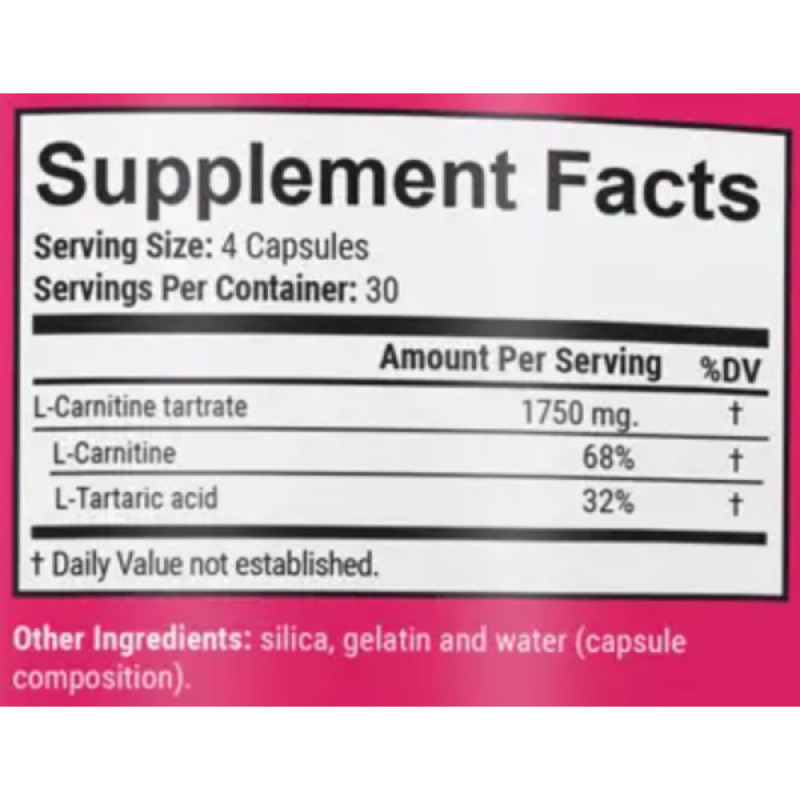 Жироспалювач для спорту GARO Nutrition L-Carnitine 1750 mg 120 Caps