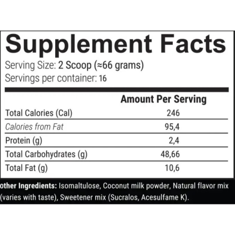 Гейнер GARO Nutrition Gainer Base 1000 g /16 servings/ Multifruit