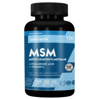 Хондропротектор (для спорту) GARO Nutrition MSM + Vitamin C + Hyaluronic acid 120 Caps