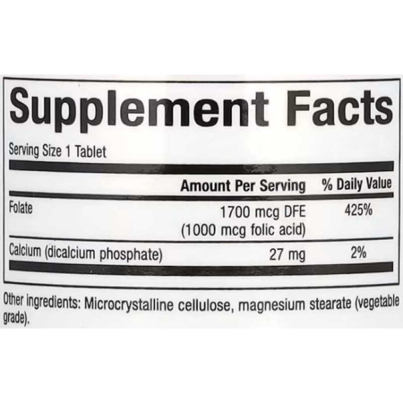 Фолиевая кислота Natural Factors Folic Acid 1000 mcg 90 Tabs